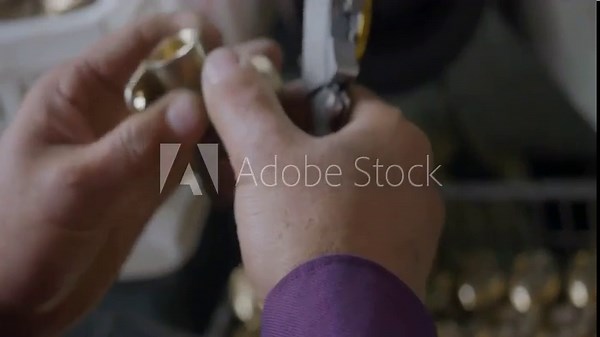 Technician Using Caliper for Manual Inspection of Metal Part Machinist. Engineer using vernier calipers to measure workpieces component in workshop.