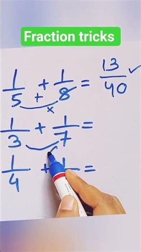 bhagnasa misana math / fraction tricks/ fraction addition #trending #maths #viral #fractions #shorts