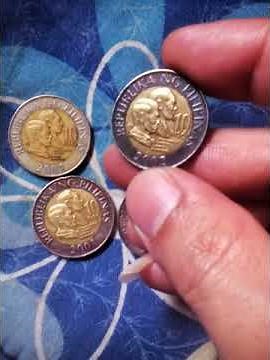 RARE PHILIPPINES 10 PESO COINS 2001 &2002 14K GOLD INNER RIM