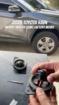 2025 toyota rav4 component tweeter installed using factory mount