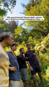 Can’t believe I’m saying this 😵‍💫👇🏽 We did it.. When your friend says “lets go to Bali”, the last thing you’d expect is to go to the jungle and have to survive for 3-days in a row.. no food, no water, nowhere to sleep, all with the movement of the jungle 🐍 We ended up meet up with our friend @aparicio_mickael who is one of the best survivalists in the world, who has personally spent more than 3-weeks in the jungle surviving on his own, with nothing but his own, primal instincts. I was super