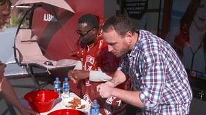 Life on the billboard includes a chicken wing eating contest with Joey Chestnut 😂 #ESPNBillboard | #RollTide | SEC Network