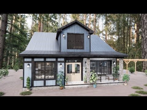 Charming 10x10 m 3-Bedroom Cottage House | Cozy Modern Home Tour
