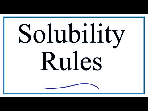 Solubility Rules: Explanation & Practice