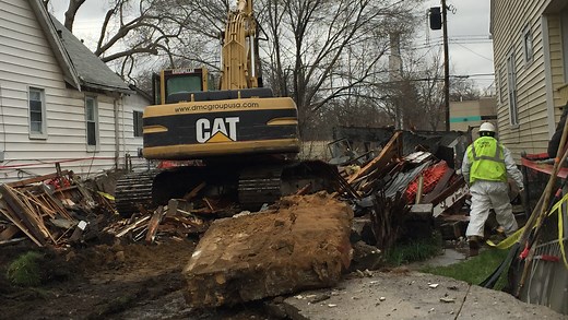 Detroit house used for art display is demolished