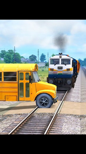 Double Decker Train hit BUS at Railroad Crossing 😱 Follow For More interesting train videos @railroadfunz97 Train vs Bus Train Simulator Indian Railways Train Games #train #railroad #gaming #reels #explorepage #foryou #fyp #reelitfeelit #instagram #trendingnow #trains | Railroad Funz