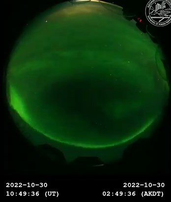Clear skies made for great aurora viewing last night...check out the AllSky Cam from Poker Flats! | US National Weather Service Fairbanks Alaska