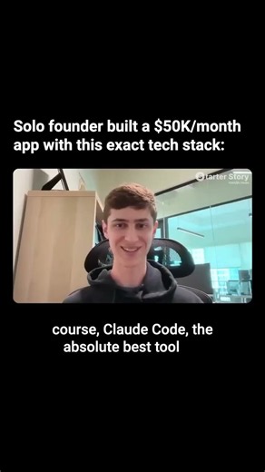 Solo founder built a $50K/month app with this exact tech stack: