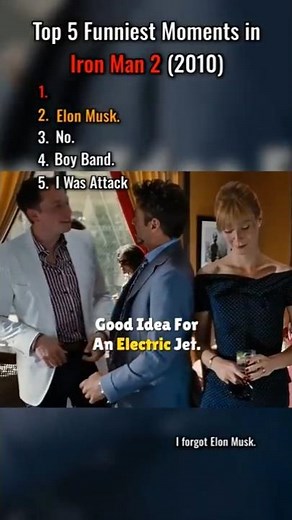 Top 5 Funniest Moments in Iron Man 2 (2010). 😭