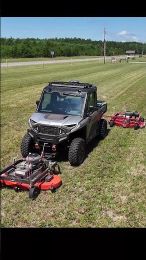 Polaris Ranger 1500XD Plowing Mowing Grading Working