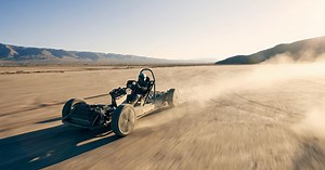 Canoo goes desert warrior with stripped electric "skatekart"