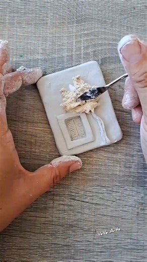 Making Clay Magnet "Greek vibes"