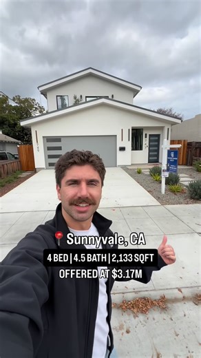 JAKE SERPA | Bay Area Realtor on Instagram: "Brand New Home in Downtown Sunnyvale💫 747 W Washington Ave, Sunnyvale, CA 4 Bed | 4.5 Bath | 2,133 sqft | $3,178,888 🚨Not the right fit? Contact me to explore other properties! ✈️ Buying, selling, or relocating in the Bay Area? DM me to get started! .. .. #serparealestate #sunnyvalerealestate #sunnyvalehomes #realestatereels #hometour Listed by Magic Li"