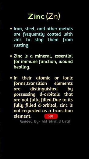 Zinc|Zinc is transition element or not|Zinc's secret|Electronic configuration of Zn| #energyminerals