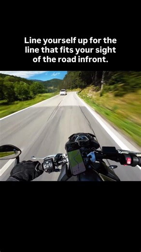 Line yourself up for the line that fits your sight of the road infront. #motorcycle #bikelife