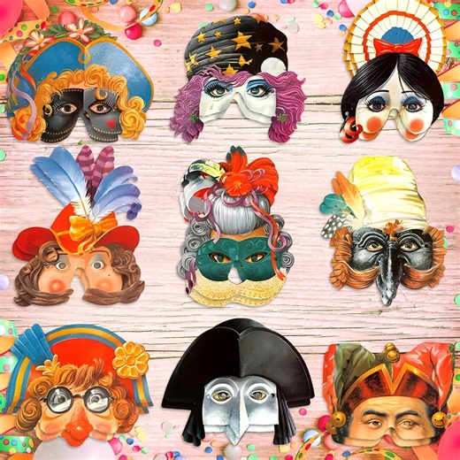 Vintage Masquerade Masks, Medieval Photo Booth Props, Birthday Party Accessories - Etsy