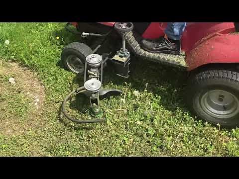 DIY retractable grass trimmer mower arm