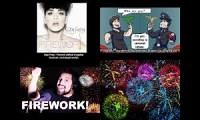 Mix of 4 videos from youtube : Katy Perry Firework ft Jontron Caleb Hyles and MediAmenta
