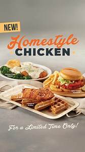 Welcome the delicious, homestyle flavors you’ve been craving. Try our NEW Homestyle Chicken Items today! | Village Inn Restaurants
