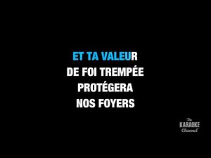 O Canada (French) in the Style of "Traditional" karaoke video with lyrics (no lead vocal)