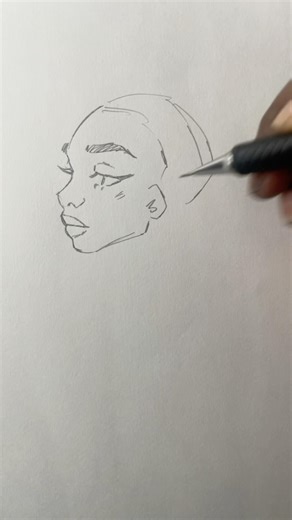60 SECOND SIDE PROFILE CHALLENGE #art #illustrative #foryou #drawing #illustrationnation #artwork