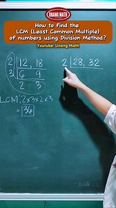 56K views · 867 reactions | How to find the LCM (Least Common Multiple) of numbers using Division Method? #math #MathTutor #mathtutorial #mathrules #education #leastcommonmultiple #mathematics #mathtricks #mathlesson #mathhacks | Unang Math | Facebook