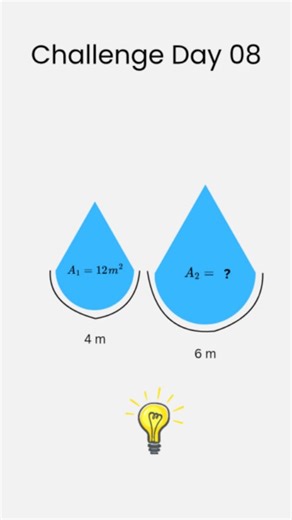 MathBuddy | Math Education | Can you find the missing area? 🔍🧠 Do you know how areas change in similar figures? 🤔 In this short, we use the ratio of corresponding... | Instagram