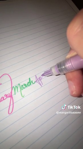 ASMR Writing the Months in Cursive ✍🏼