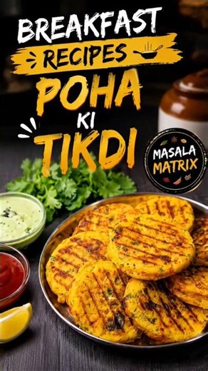 Crispy Poha Ki Tikdi Recipe | Easy Breakfast Recipe 😋 #ytshorts #cooking #easyrecipe #shorts