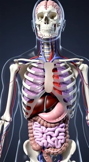 Human Anatomy 3D animation Organ, Bones,#medical #medicaleducation,shorts