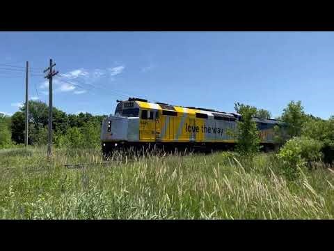 VIA Rail #1 at Full Speed Crossing Monck Rd near Washago