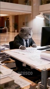 Kucing arsitek yang sedih karna hasil pekerjaan nya tidak di hargai