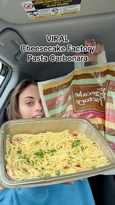 9.5K views · 45 reactions | VIRAL Cheesecake Factory Pasta Carbonara 肋﫛龍燎#cheesecakefactory #cheesecakefactorypasta #cheesecakefactorymukbang #cheesecakefactorygirl #cheesecakefactorymenu #pastacarbonara #pasta #pastaorder | Sarah Margaret Eats | Facebook