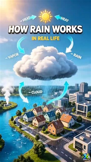 How Rain Forms 🌧️ (Water Cycle Explained Simply)