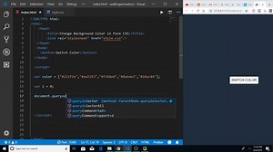 How to Switch Background Color of Webpage in Pure HTML5 CSS3 & Javascript