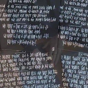 Jimmy smashing out the lyric sheets over at https://counterfeitband.lnk.to/virtualweekender | COUNTERFEIT.