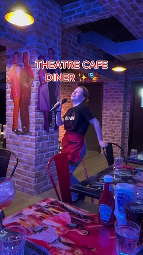 This is AMAZING Theatre cafe diner is now open!! Food, drink and all that jazz!! ✨🎭 @thetheatrecafedineruk #theatrekid #foryou #westendtheatre #london #theatretok #theatre #fyp #westend #stageytiktok #theatretok #theatrecafelondon #theatrecafediner #musicals #singingwaiters #allthatjazz #singing #dininginlondon #londoneats #theatrelife #theatrenerd #theatrelondon #londonlife @jackmalin3 @theatrecafeuk