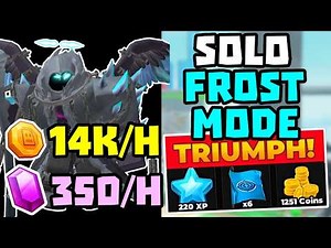 SOLO Frost Mode Coin Grind Triumph with No Skill Tree + Full Guide | TDS Tower Defense Simulator