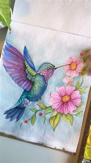 Prasun Balasubramaniam on Instagram: "🕊️BIRDS IN WATERCOLOUR: CHENNAI (HUMMING BIRD)🕊️ * Tools and materials needed for watercolour painting * How to use different tools and materials * Fundamentals of watercolour painting and freehand drawing * Colour combinations in watercolour painting * Different watercolour techniques * How to create depth and texture with watercolour * How to paint different types of birds with watercolour paints * Introduction to watercolor painting and it