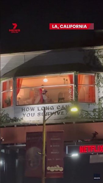 Netflix puts a man in LA billboard to promote new movie