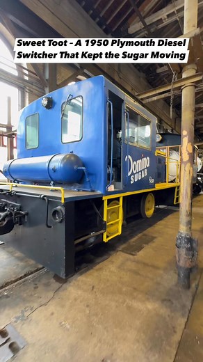 Domino No. 50 ‘Sweet Toot’: A 1950 Plymouth Diesel Switcher Used at the Domino Sugar Refinery in Baltimore #SweetToot #DominoSugar #DieselSwitcher #TrainHistory #IndustrialRailroad #PlymouthLocomotive #Railfan #HistoricTrain #BOrailroadMuseum #TrainLovers | Train Lovers