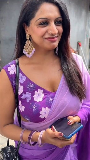 101K views · 2.2K reactions | Beauty in violet saree | Kerala Models | Facebook
