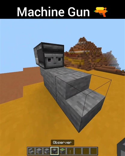 Minecraft Machine gun 🔫#minecraft #shorts