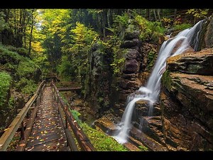 Flume George Trail (Avalanche Falls) - Lincoln, NH - Epic Journey - Stunning Footage