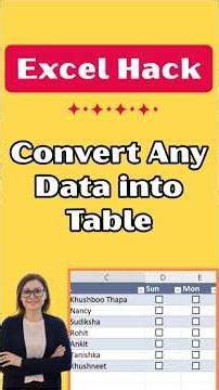 Excel Tables Made EASY with This ONE Simple Trick