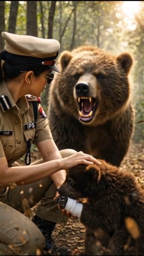 Police vs Terrorists..But the Bear wins!🐻#shorts #policevsterrorist#bearhero#epicanimalrescue#action