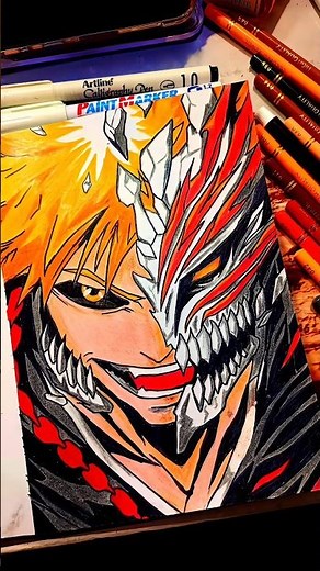 Drawing Ichigo Kurosaki Bleach Hollow Mode #art #draw #tutorial #anime #bleach