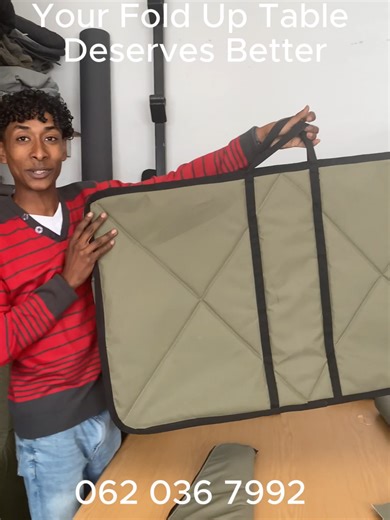 🚀 Padded Fold-Up Table Bag – Built Tough with Riptech! Take your gear anywhere with confidence. This padded fold-up table bag is designed for durability, protection, and convenience. Made from rugged Riptech fabric, it’s built to handle the outdoors while keeping your foldable table safe from scratches, bumps, and wear. The extra padding adds protection during transport, while the strong handles and durable stitching make it easy to carry to markets, camping trips, events, or wherever your setu