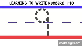 Learning to Write Numbers 1-10 | How to Write 1 to 10 for Kids | Handwriting Numbers Preschool on Make a GIF