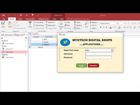 Creating Classic Login Screen in Microsoft Access with VBA || Securing MS Access Applications